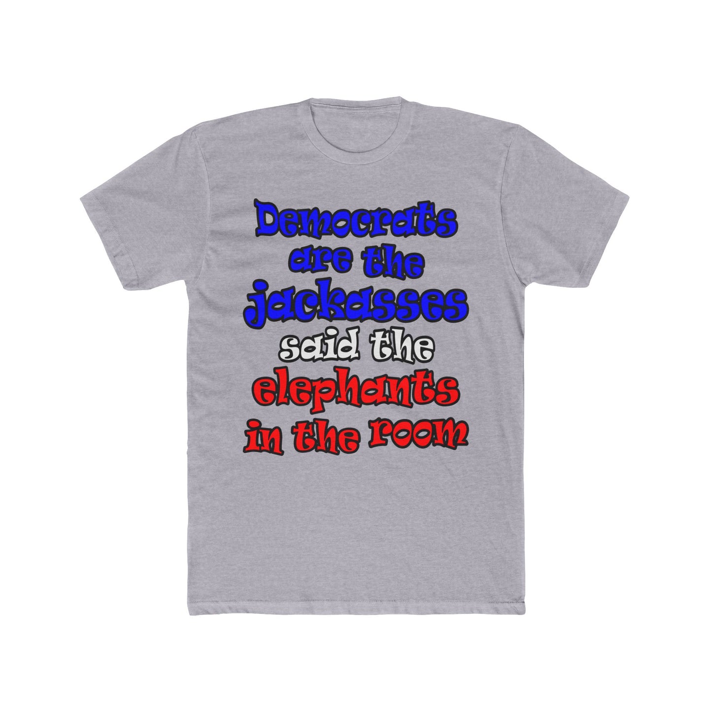 donkeys and elephants - Men's Cotton Crew Tee