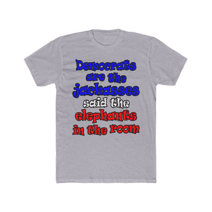 donkeys and elephants - Men's Cotton Crew Tee