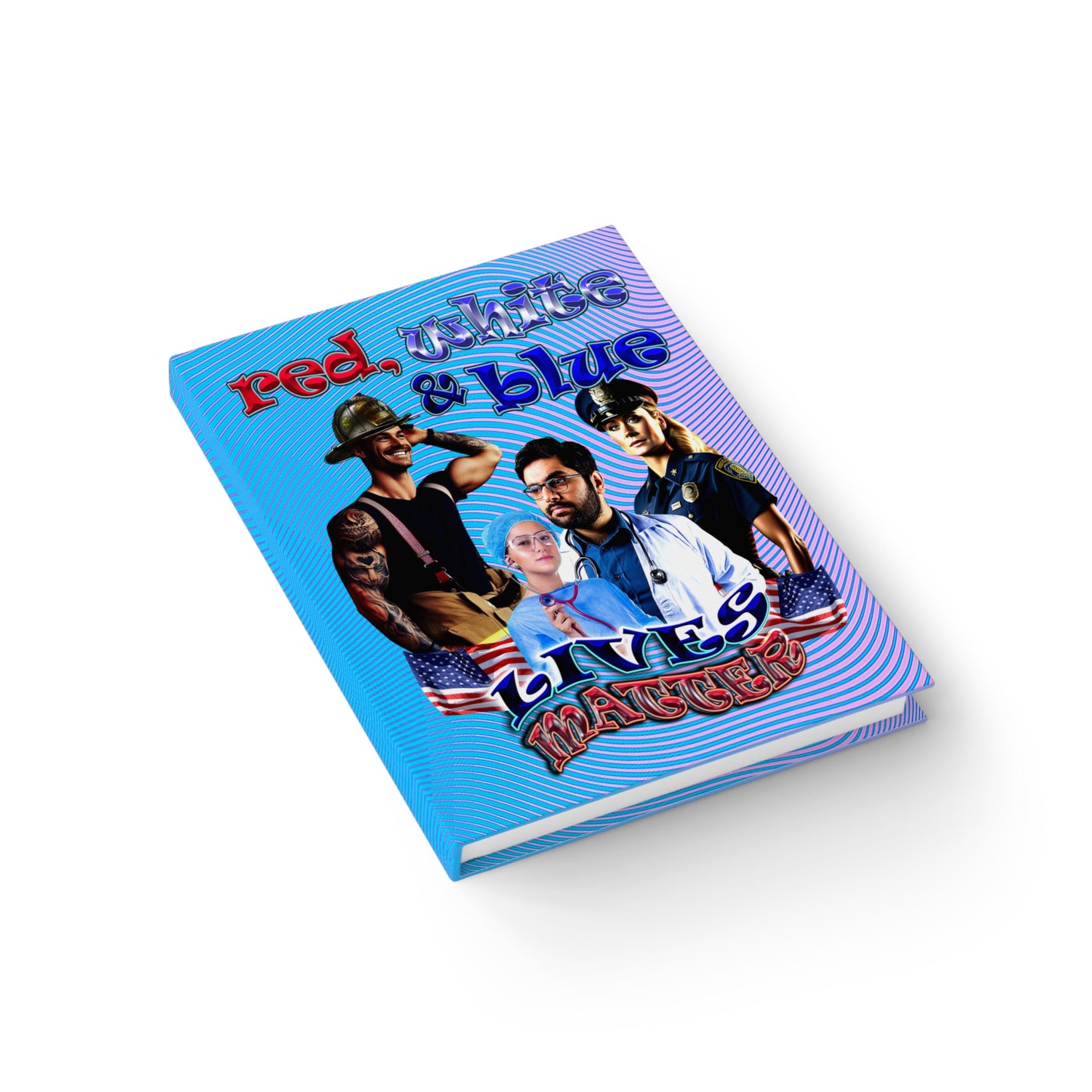 rw&b lives matter - journal-lined (light blue-purple wave)