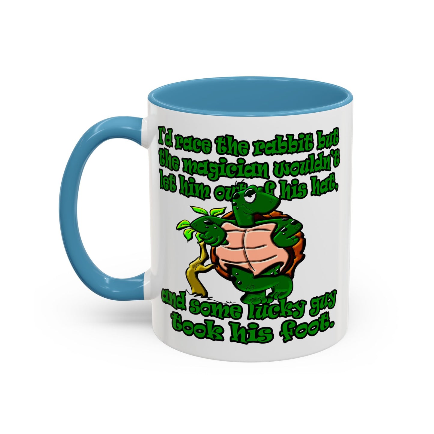 turtle race - Accent Mug (white)