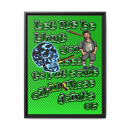 og - framed canvas art (logo green)