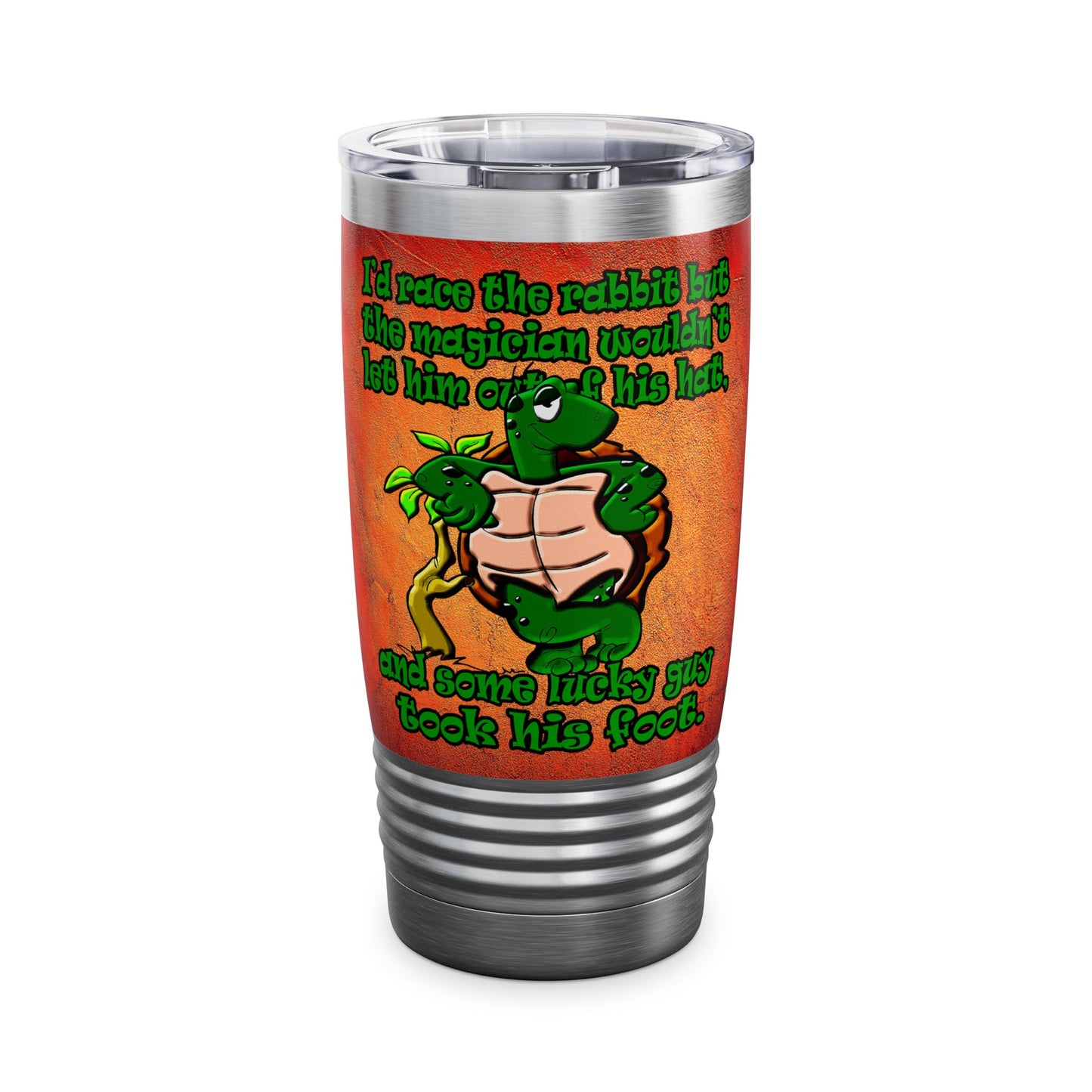 turtle race - Ringneck Tumbler, 20oz (burnt orange)