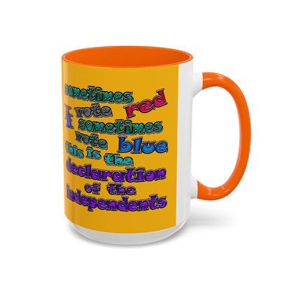 declaration of the independents - Accent Mug (yellow)