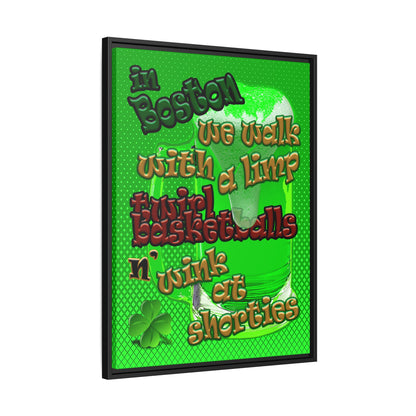 celtics logo - framed canvas art (logo green)