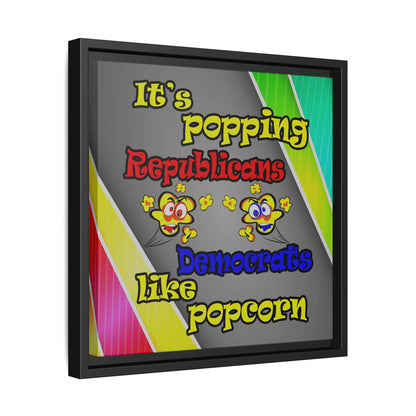 popping like popcorn - framed canvas art (rainbow split)