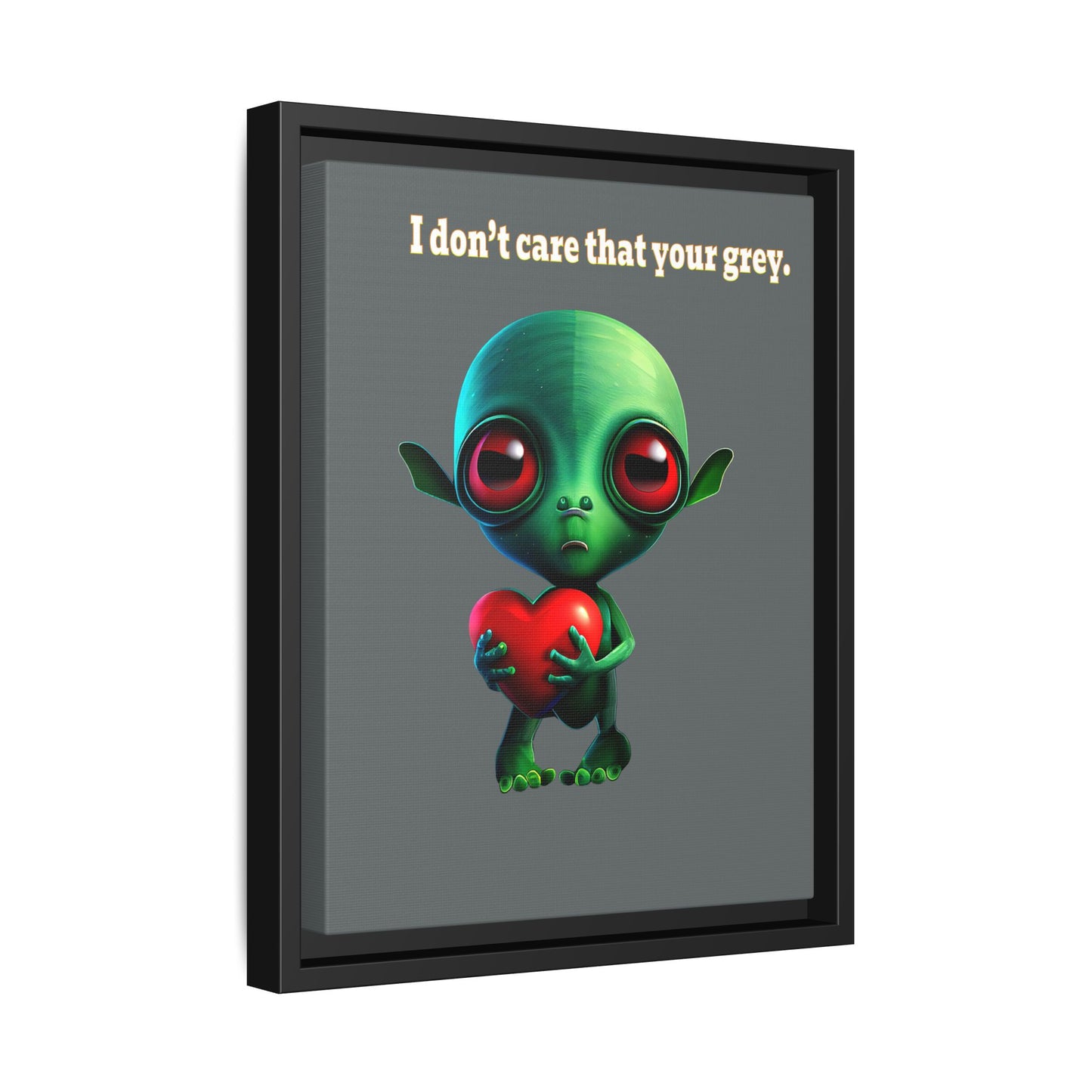 I don't care that your grey - framed canvas art (dark grey)