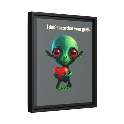 I don't care that your grey - framed canvas art (dark grey)