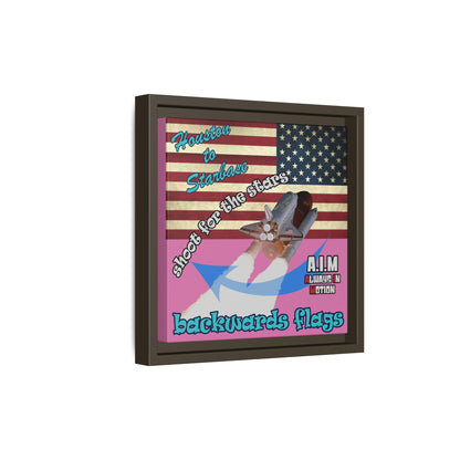 shoot for the stars - framed canvas art (light pink)