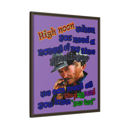 high noon - framed canvas art (light purple)