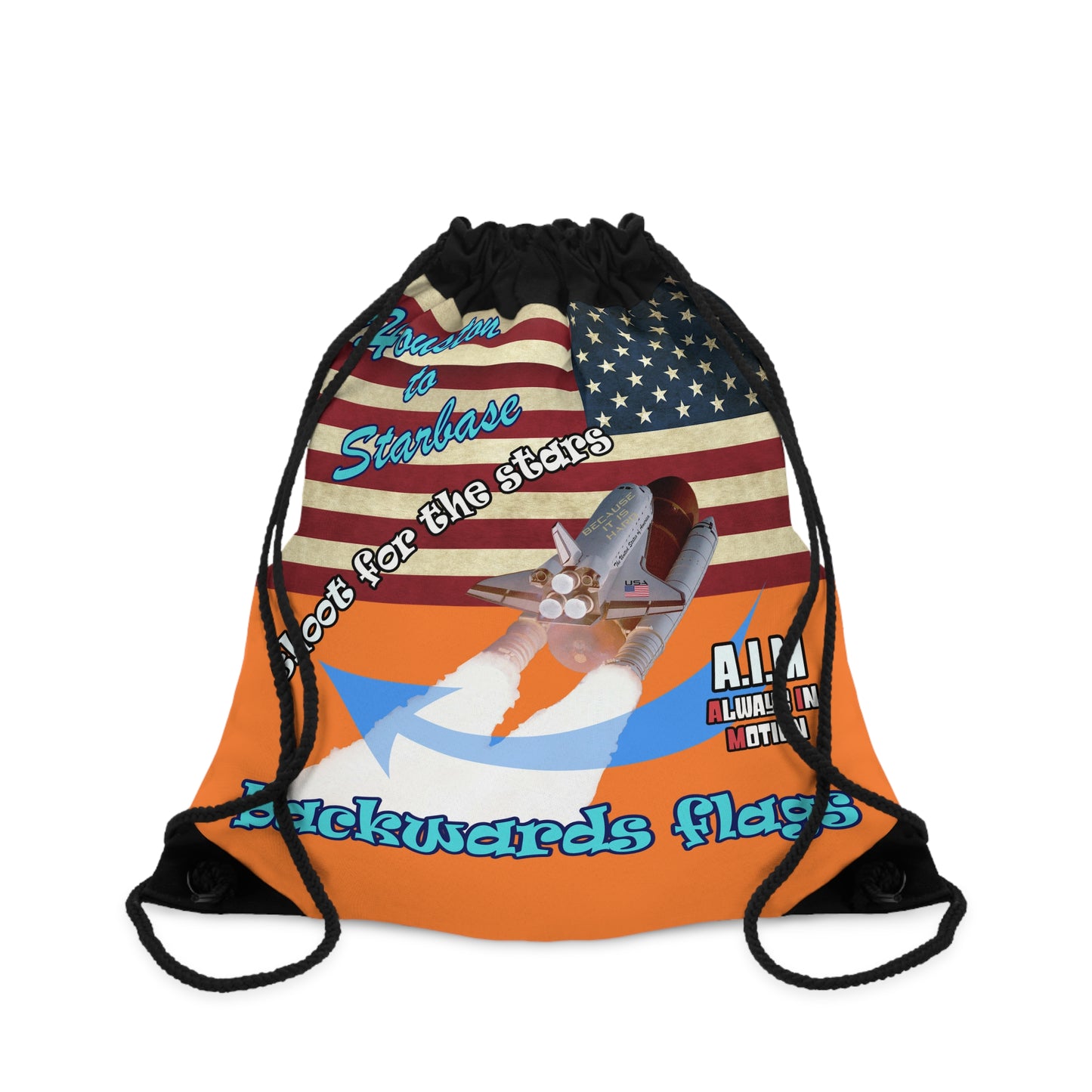 shoot for the stars - Drawstring Bag (crusta)