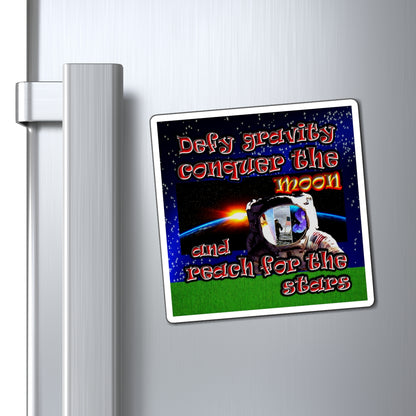 defy conquer reach - Magnets - ('snoops' background)