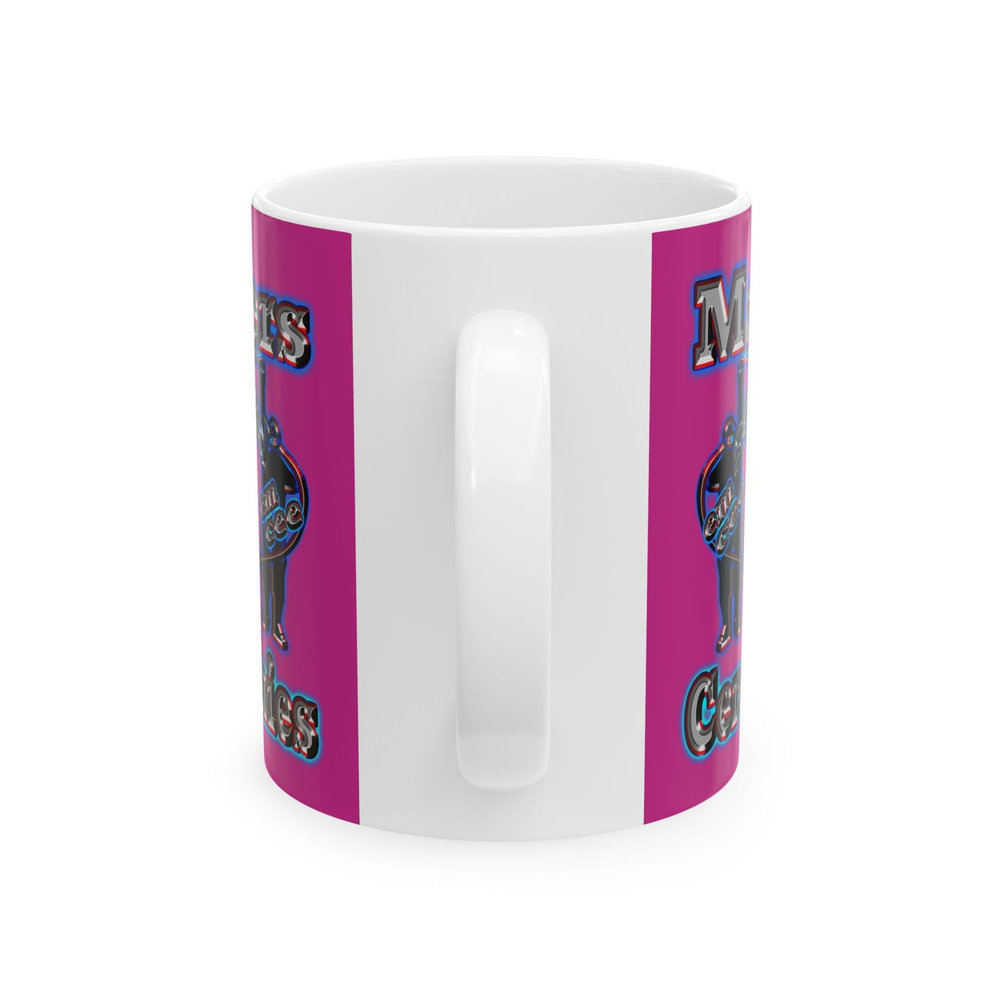 em cee squared - White Mug (pink)