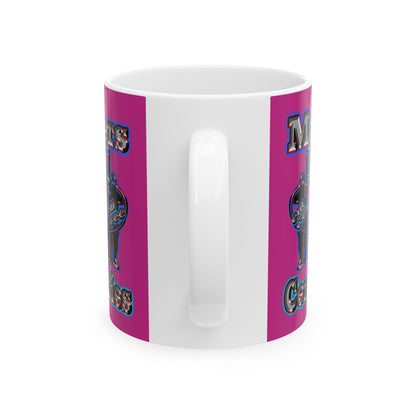 em cee squared - White Mug (pink)