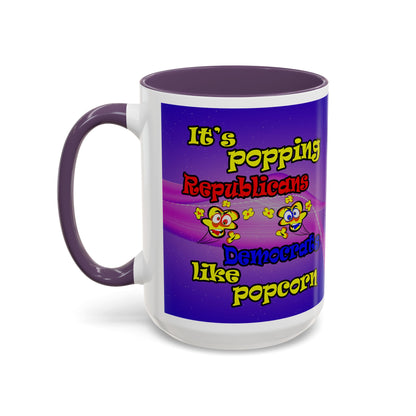 popping like popcorn - Accent Mug (purple-pink wave)