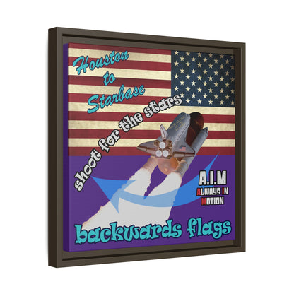 shoot for the stars - framed canvas art (purple)