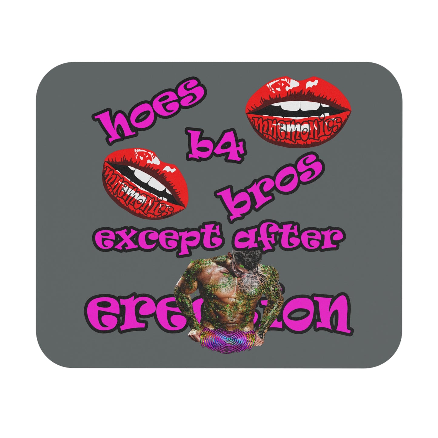 hoes b4 bros - Mouse Pad (Rectangle) (dark grey)