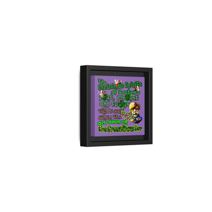 christmas spirits of boston - framed canvas art (light purple)