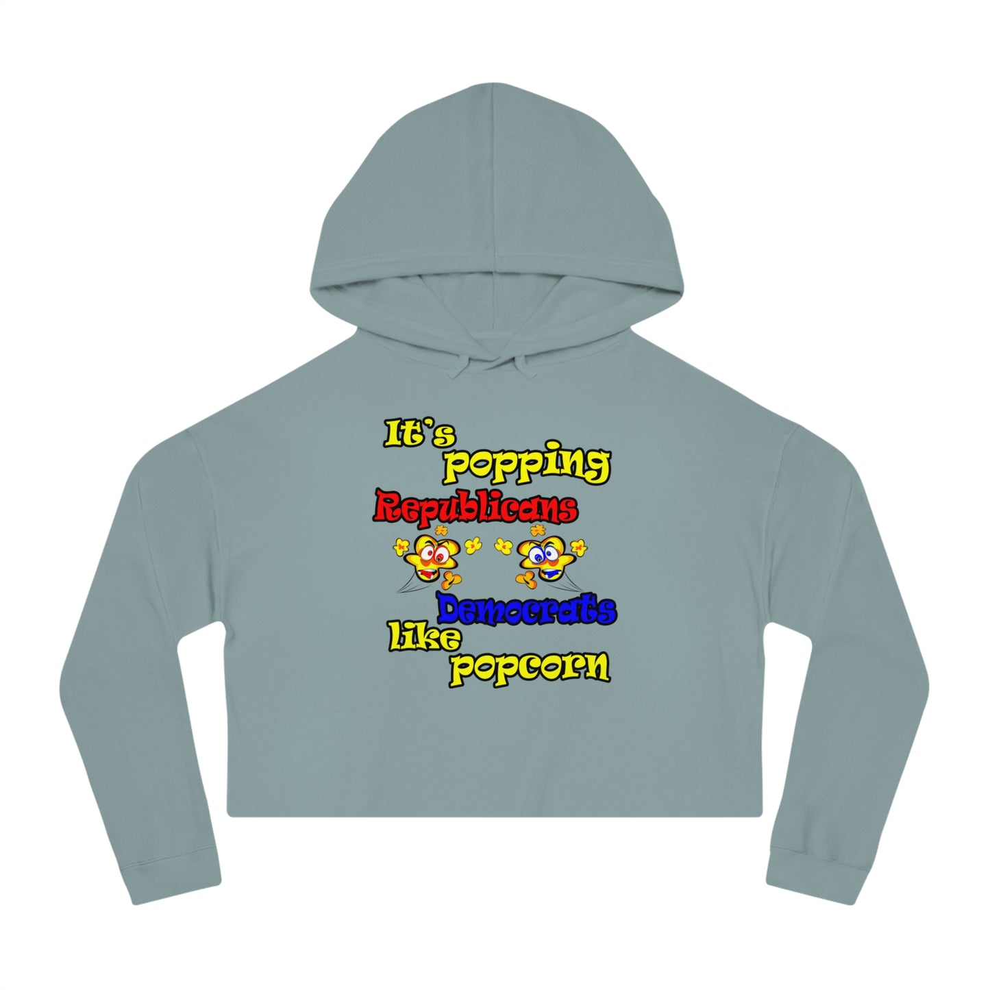 popping like popcorn - Women’s Cropped Hooded Sweatshirt