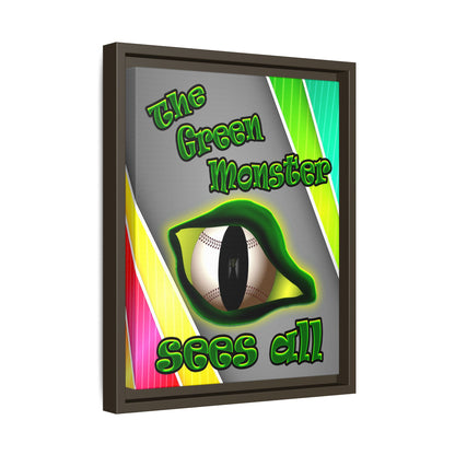 green monster - framed canvas art (rainbow split)