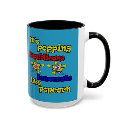 popping like popcorn - Accent Mug (turquoise)