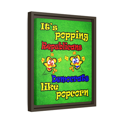 popping like popcorn - framed canvas art (green turf)