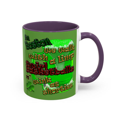 celtics logo - Accent Mug (green)