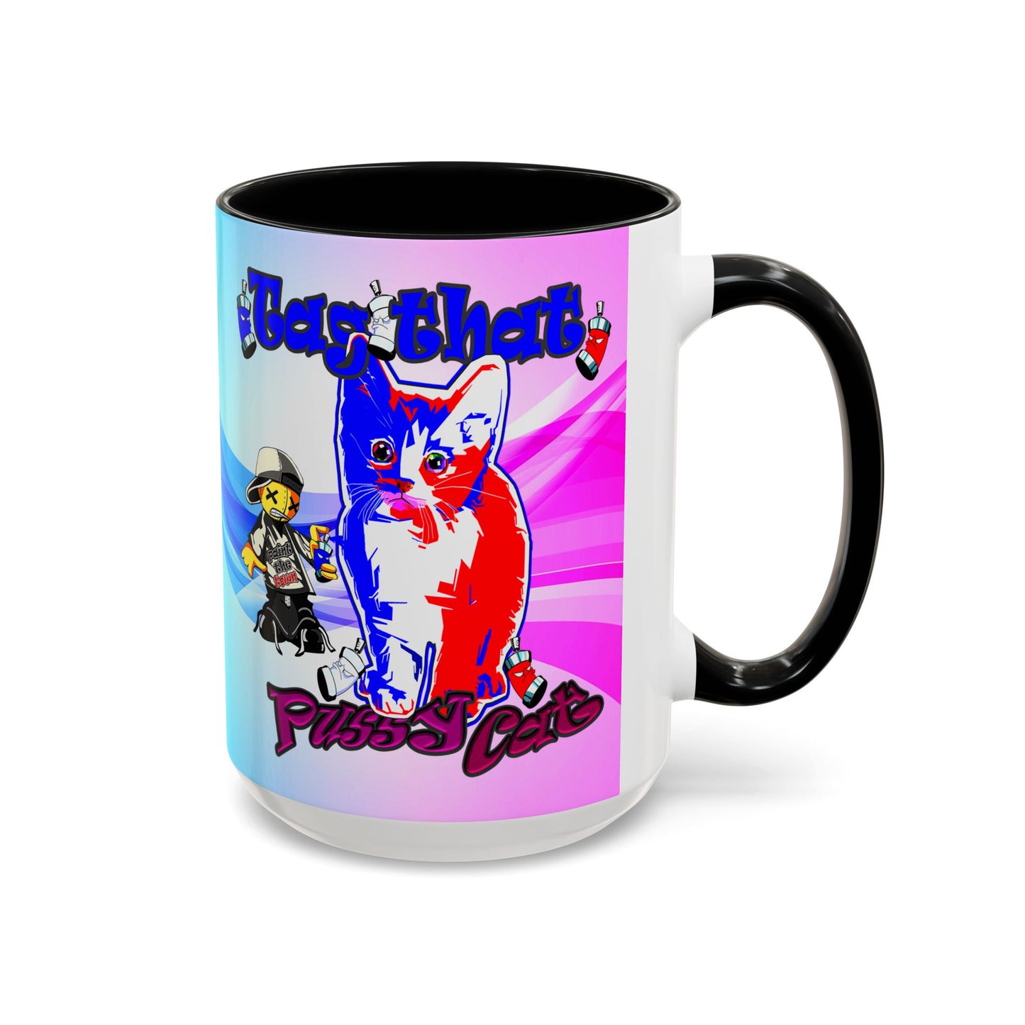 tag that - Accent Mug (light blue-pink wave)