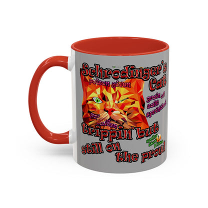 schrodinger's cat - Accent Mug (light grey)
