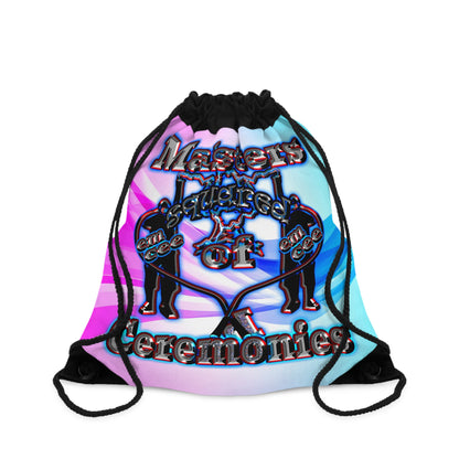em cee squared - Drawstring Bag (light blue-pink wave)