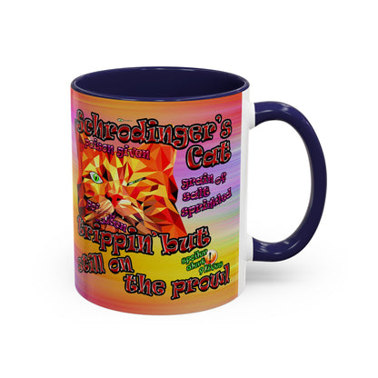 schrodinger's cat - Accent Mug (color blur)