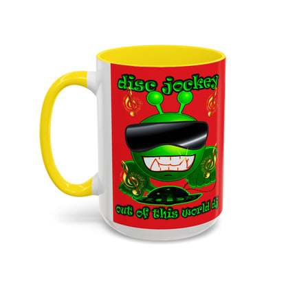 disc jockey - Accent Mug (red)