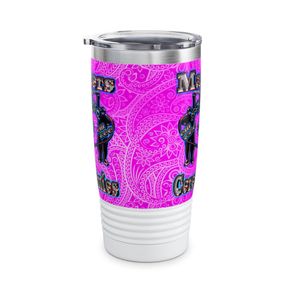 em cee squared - Ringneck Tumbler, 20oz (pink swirl)