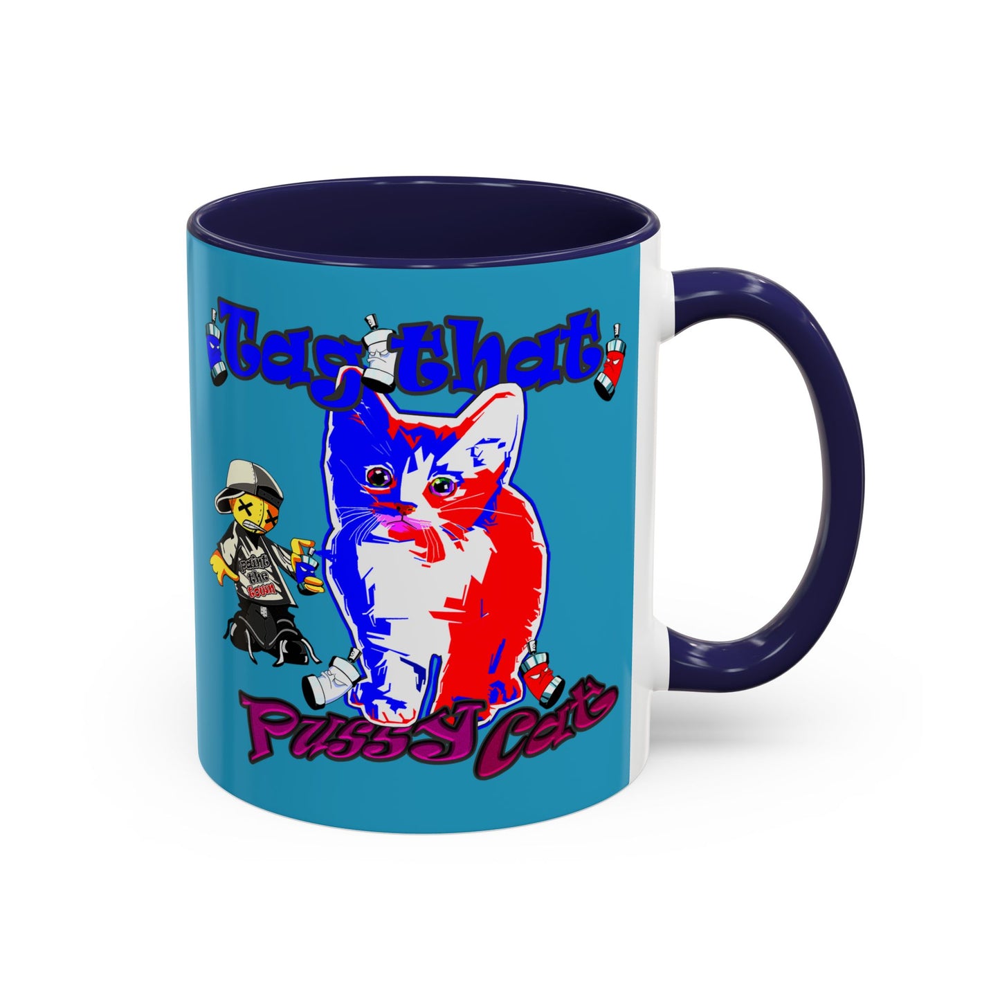 tag that - Accent Mug (turquoise)