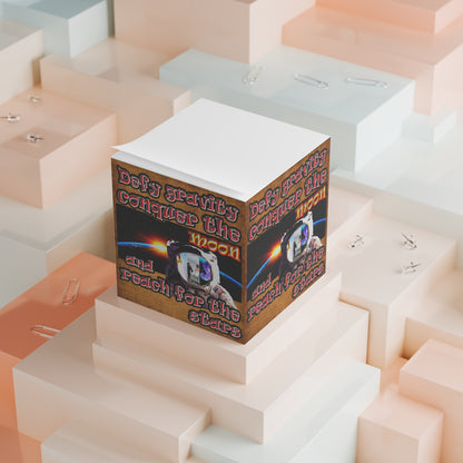 defy conquer reach - note cube (brown papyrus)