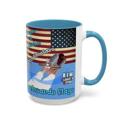 shoot for the stars - Accent Mug (light blue)