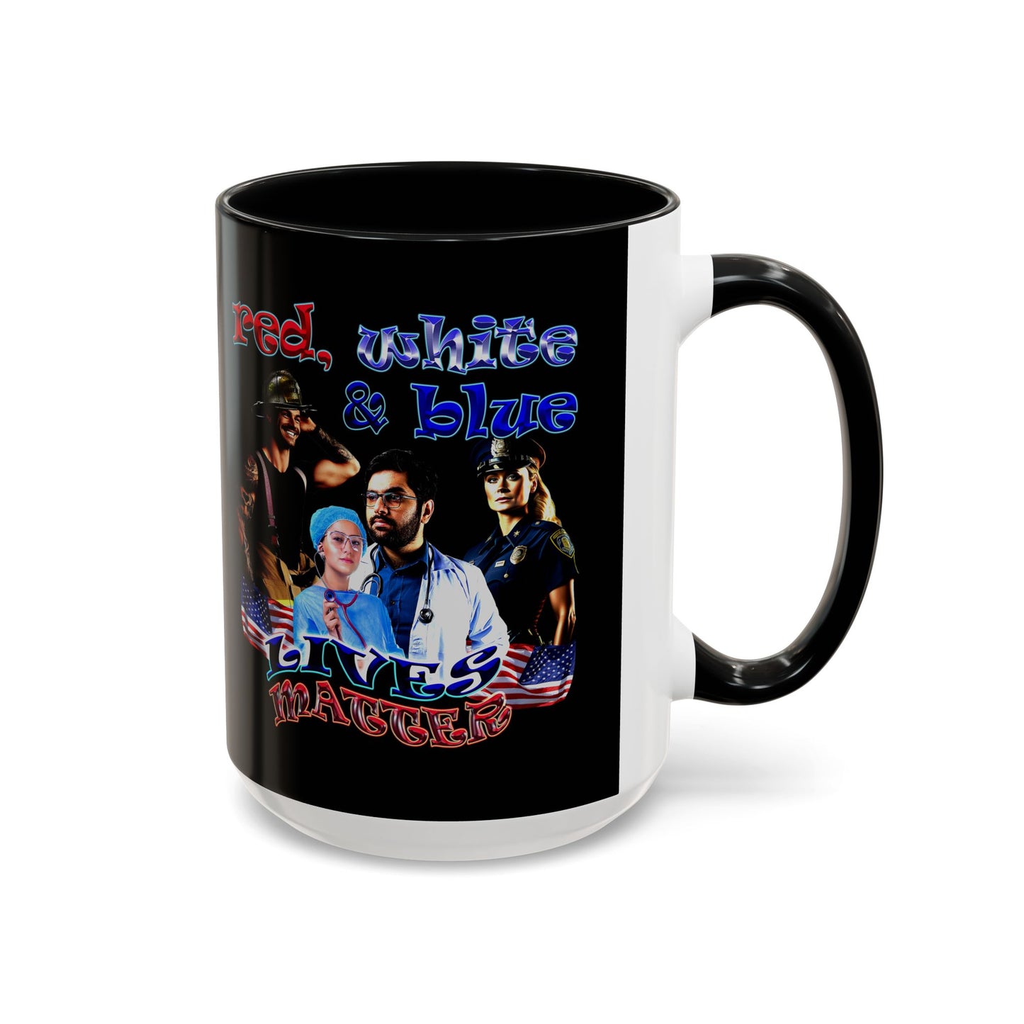 rw&b lives matter - Accent Mug (black)