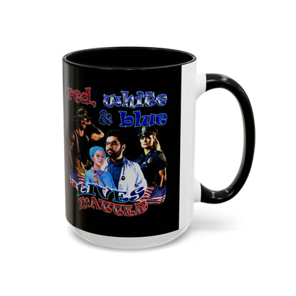 rw&b lives matter - Accent Mug (black)