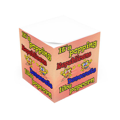 popping like popcorn - note cube (yellow-orange wave)