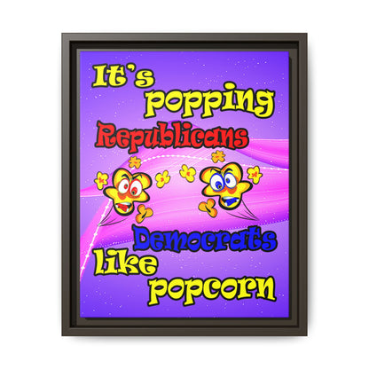 popping like popcorn - framed canvas art (purple-pink wave)
