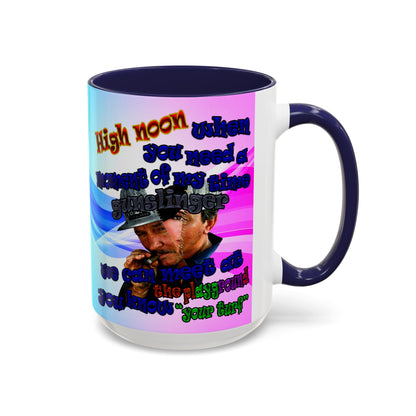 high noon - Accent Mug (light blue-pink wave)