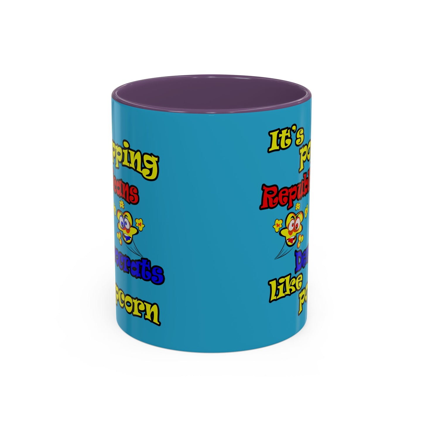 popping like popcorn - Accent Mug (turquoise)
