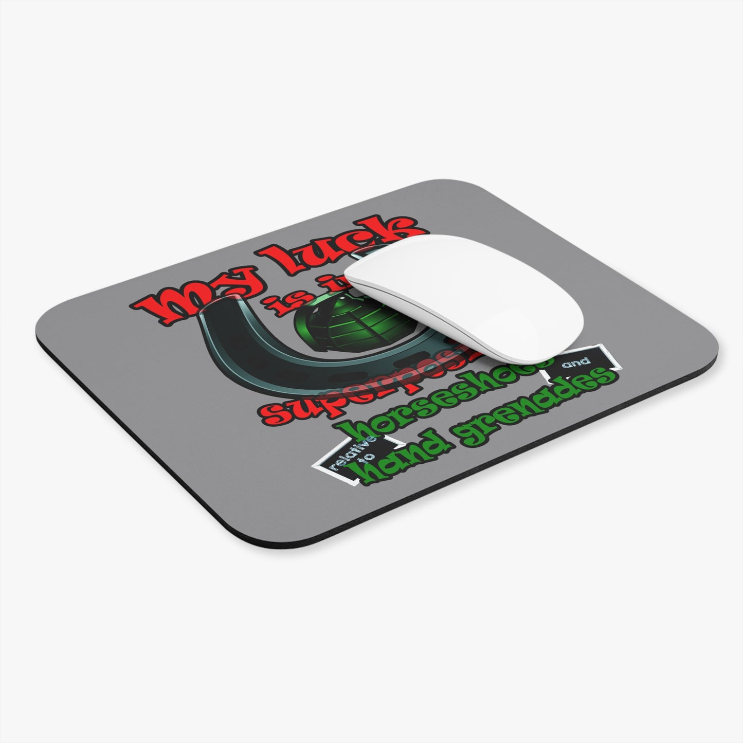 my luck - Mouse Pad (Rectangle) (grey)