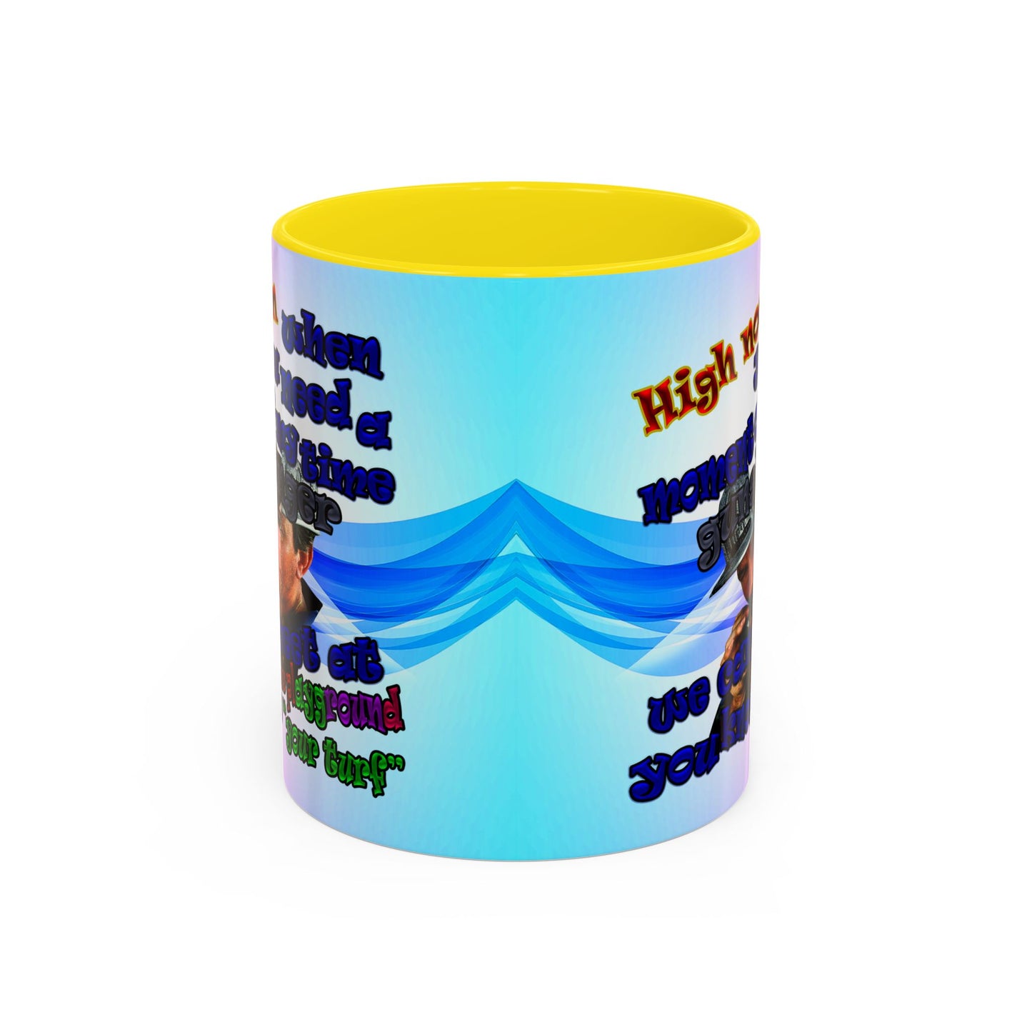 high noon - Accent Mug (light blue-pink wave)
