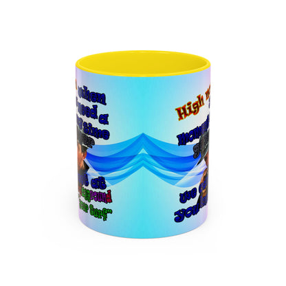 high noon - Accent Mug (light blue-pink wave)