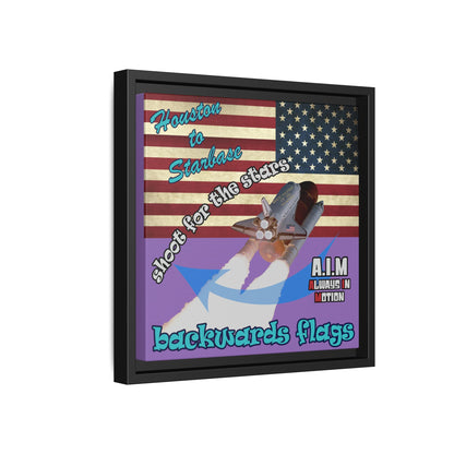 shoot for the stars - framed canvas art (light purple)