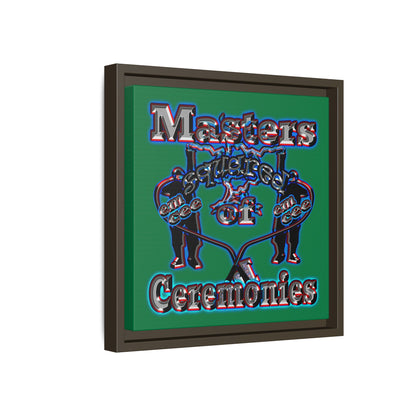 em cee squared - framed canvas art (dark green)