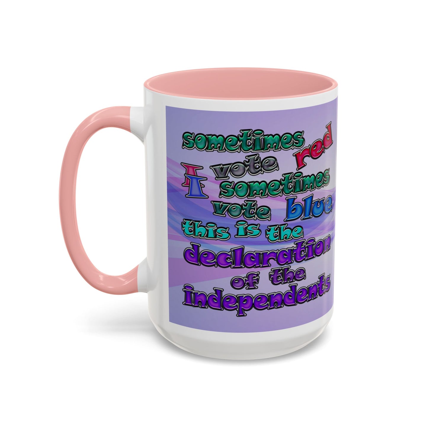 declaration of the independents - Accent Mug (light blue-pink wave)