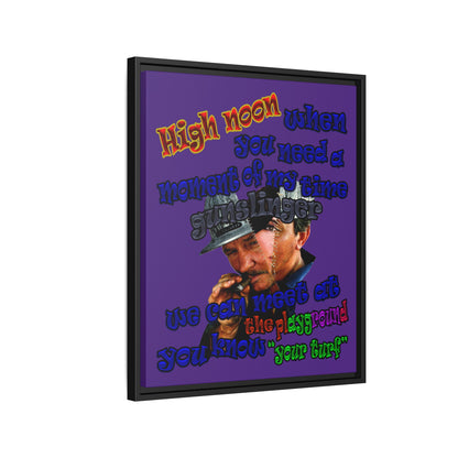high noon - framed canvas art (purple)