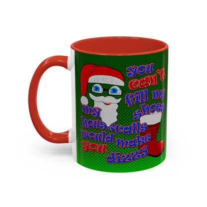 santa's shoes - Accent Mug (logo green)