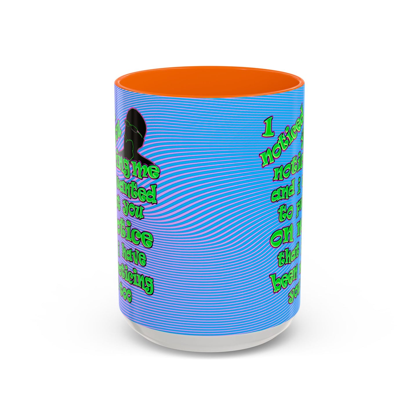 noticed you noticing - Accent Mug (light blue-purple wave)